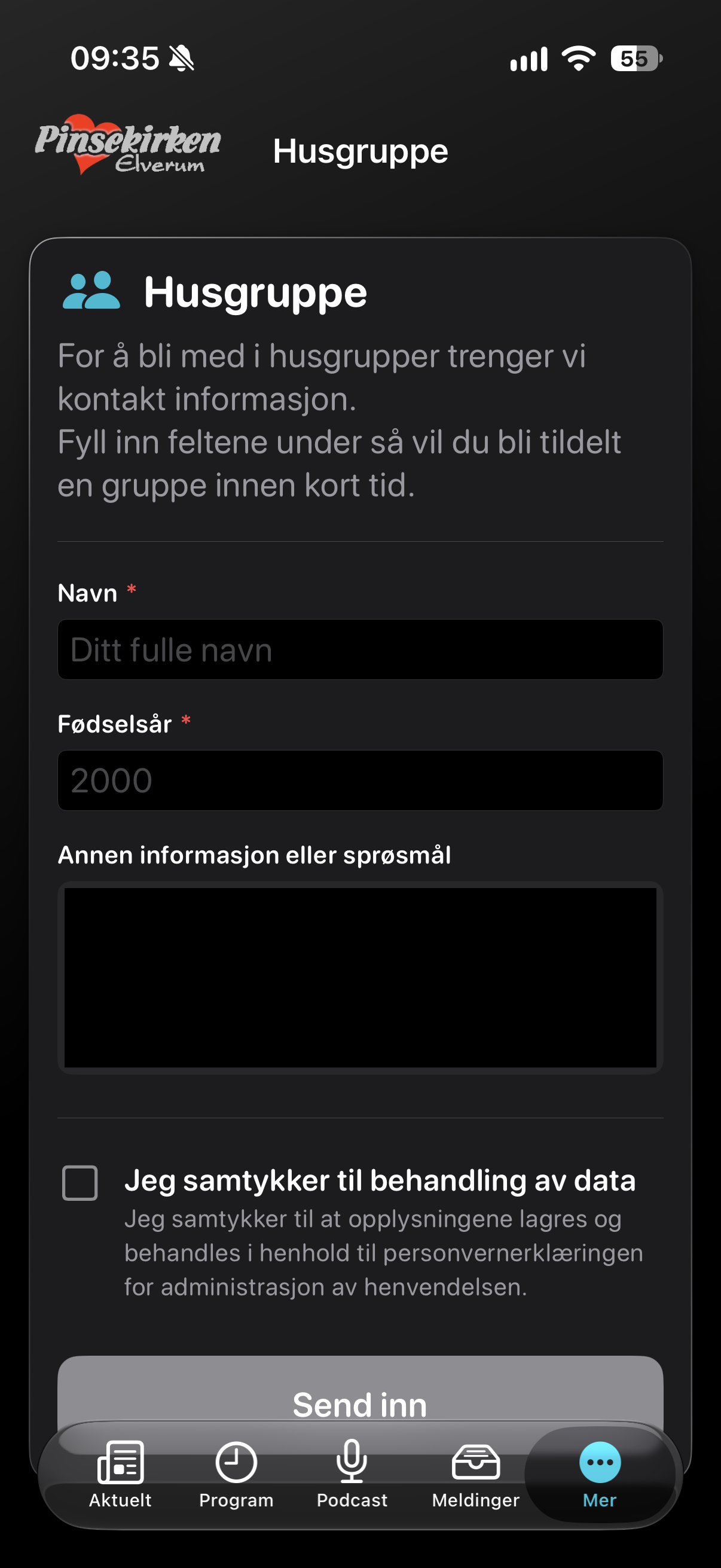 Egendefinerte skjemaer